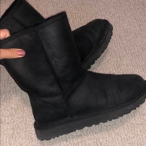Classic Short Wool Lined Leather Ugg
